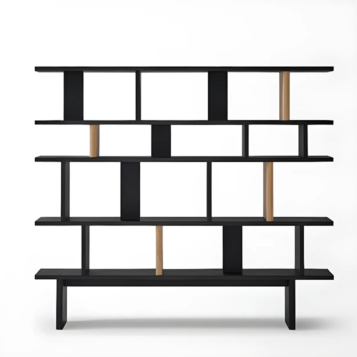 Chic Casual Vertical Open Back Display Wide Bookcase Image - 3
