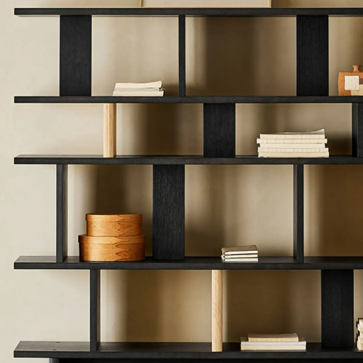 Chic Casual Vertical Open Back Display Wide Bookcase Image - 6