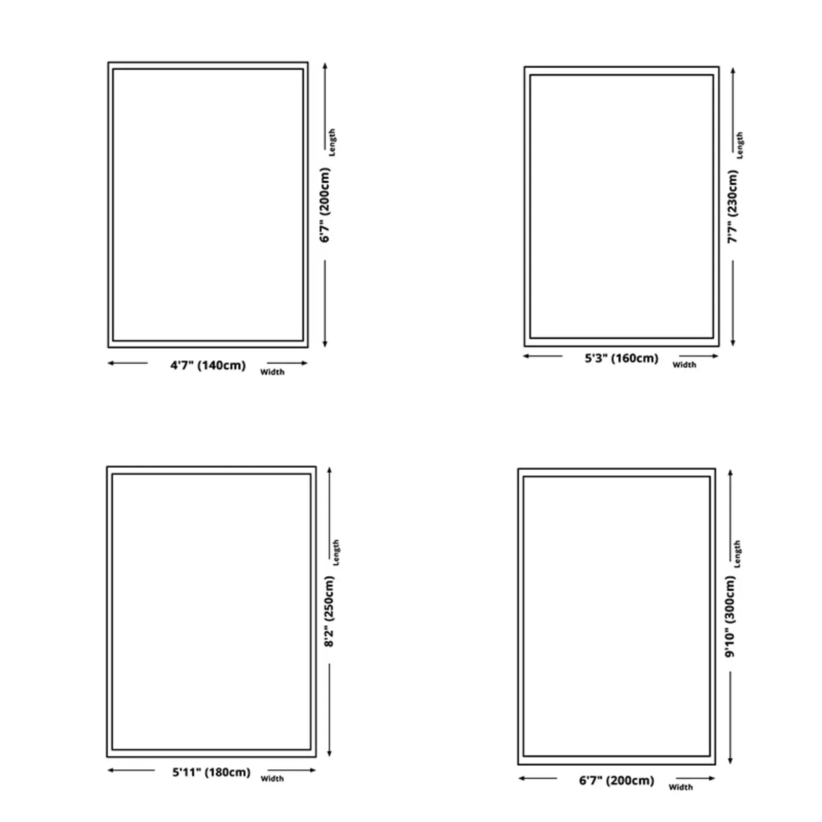 Chic Minimalist Anti-slip Rectangle Striped Area Rug