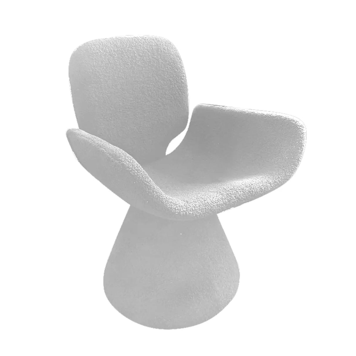 Chic Sculptural Arm Chair Cone Base Dining Chair Black Image - 5