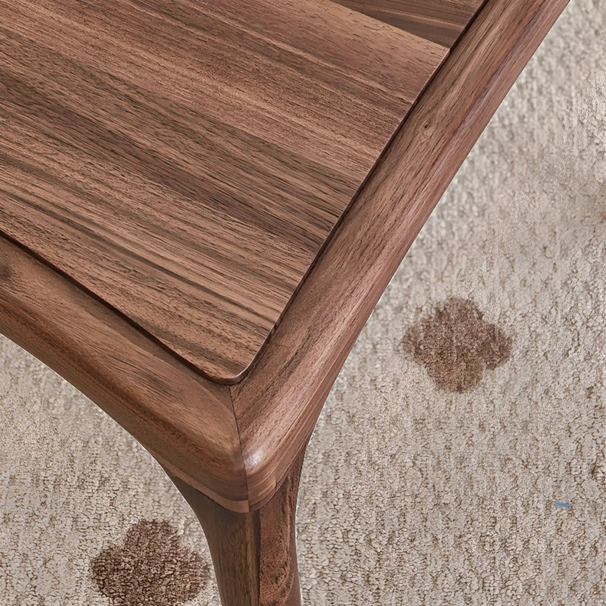 Chic Sculptural Open Low Back Wood Dining Chair Walnut Image - 7