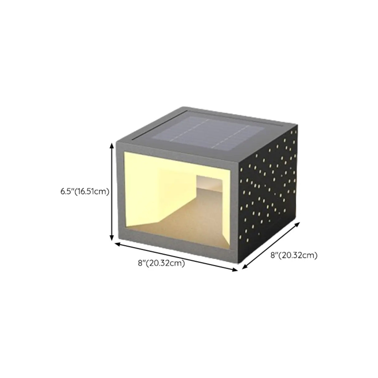 Chic Simple Square Metal Outdoor Fence Table Lamp