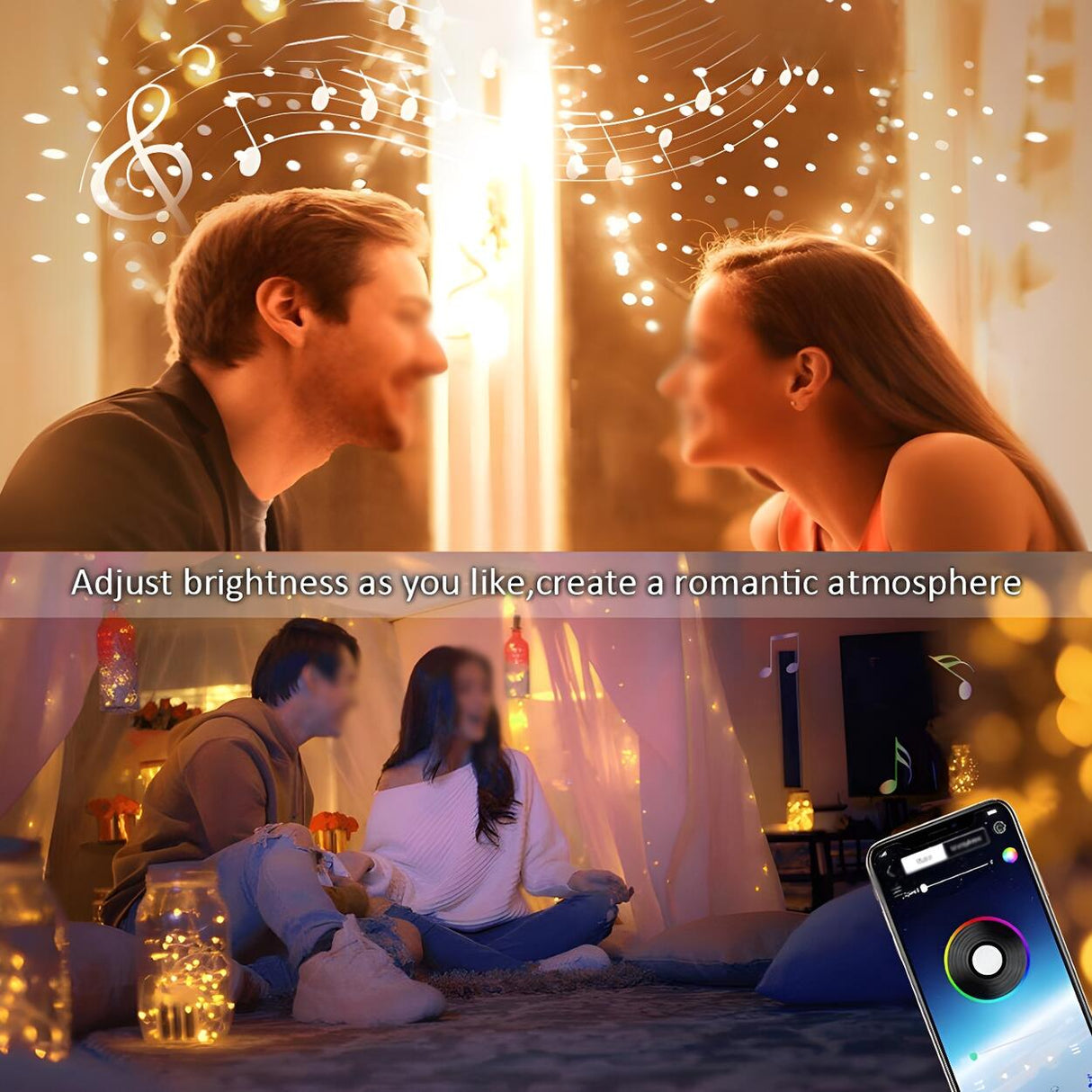 Christmas Bluetooth RGB LED Starry Fairy String Light Image - 10