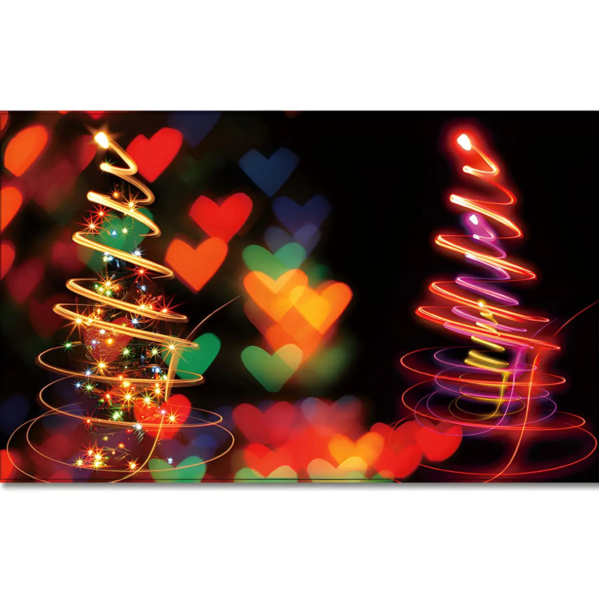 Christmas Candle Printed Polyester Rectangle Area Rug Image - 4