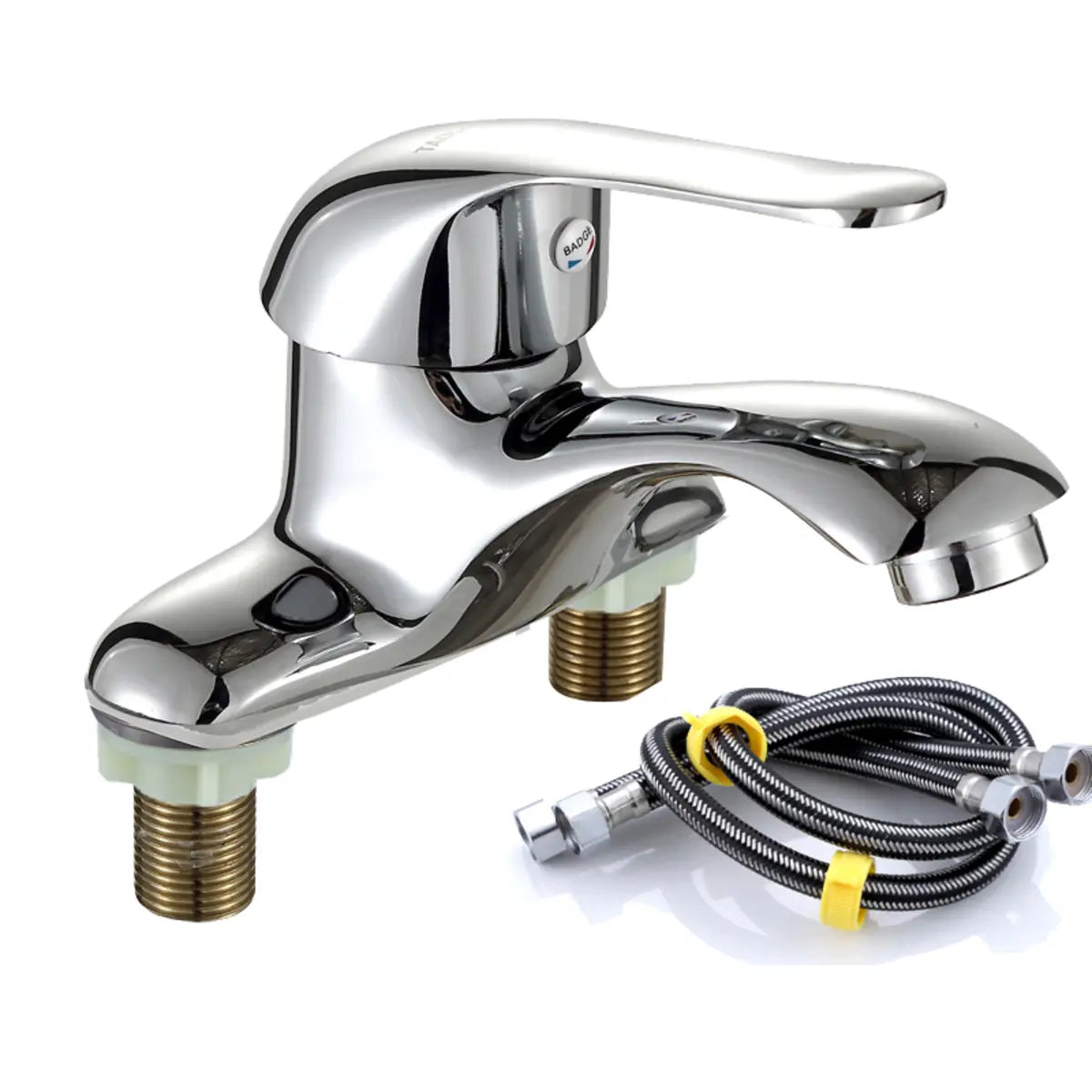 Chrome Metal Low Arc Vessel Sink Faucets with Handle Image - 5