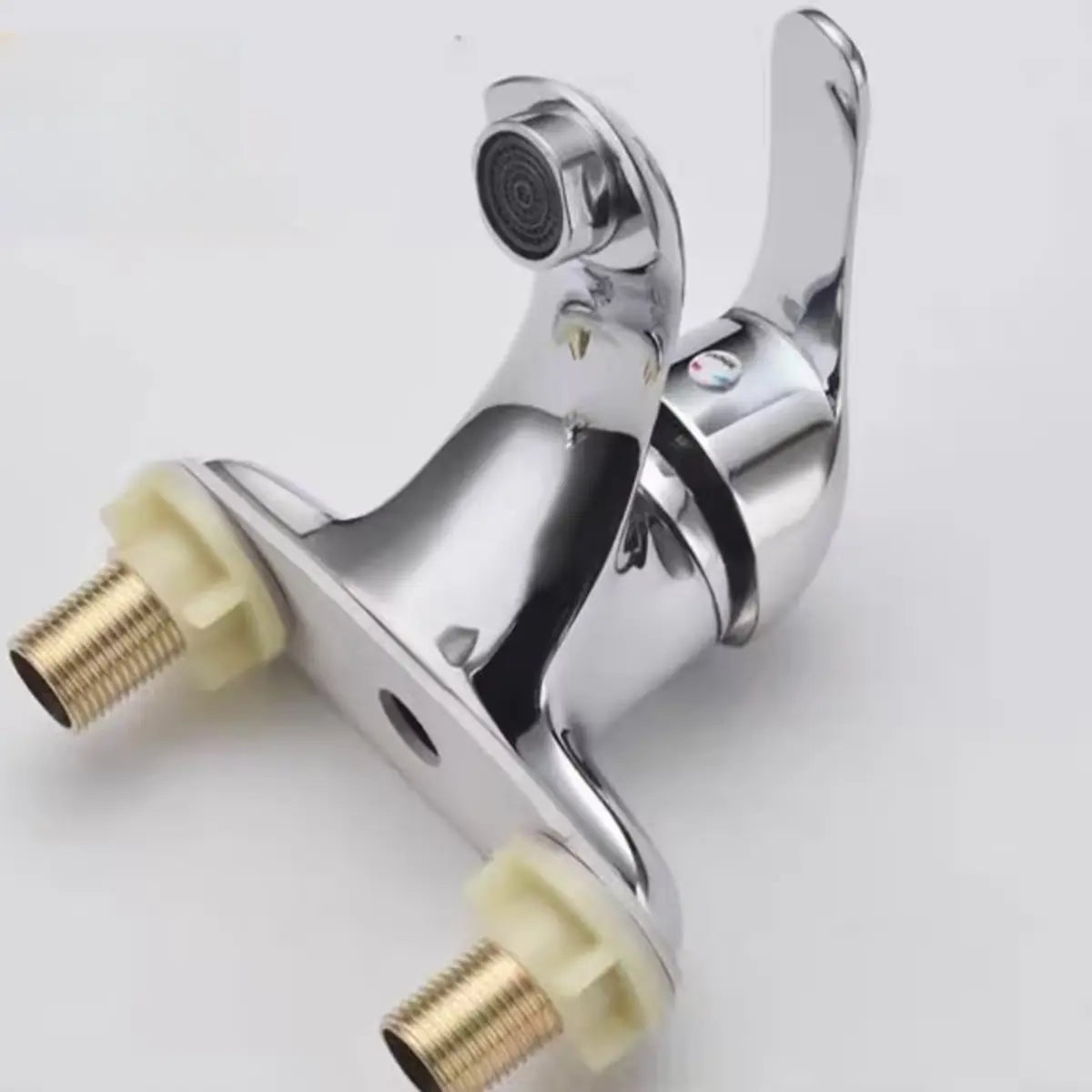 Chrome Metal Low Arc Vessel Sink Faucets with Handle Image - 9