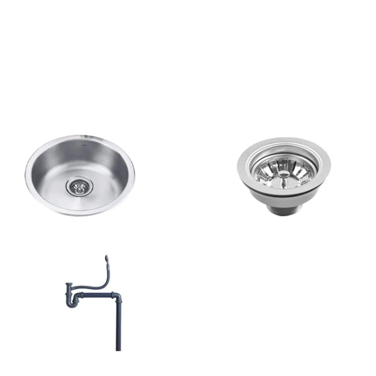 Circular Scratch Resistant Stainless Steel Drop-In Sink Image - 2