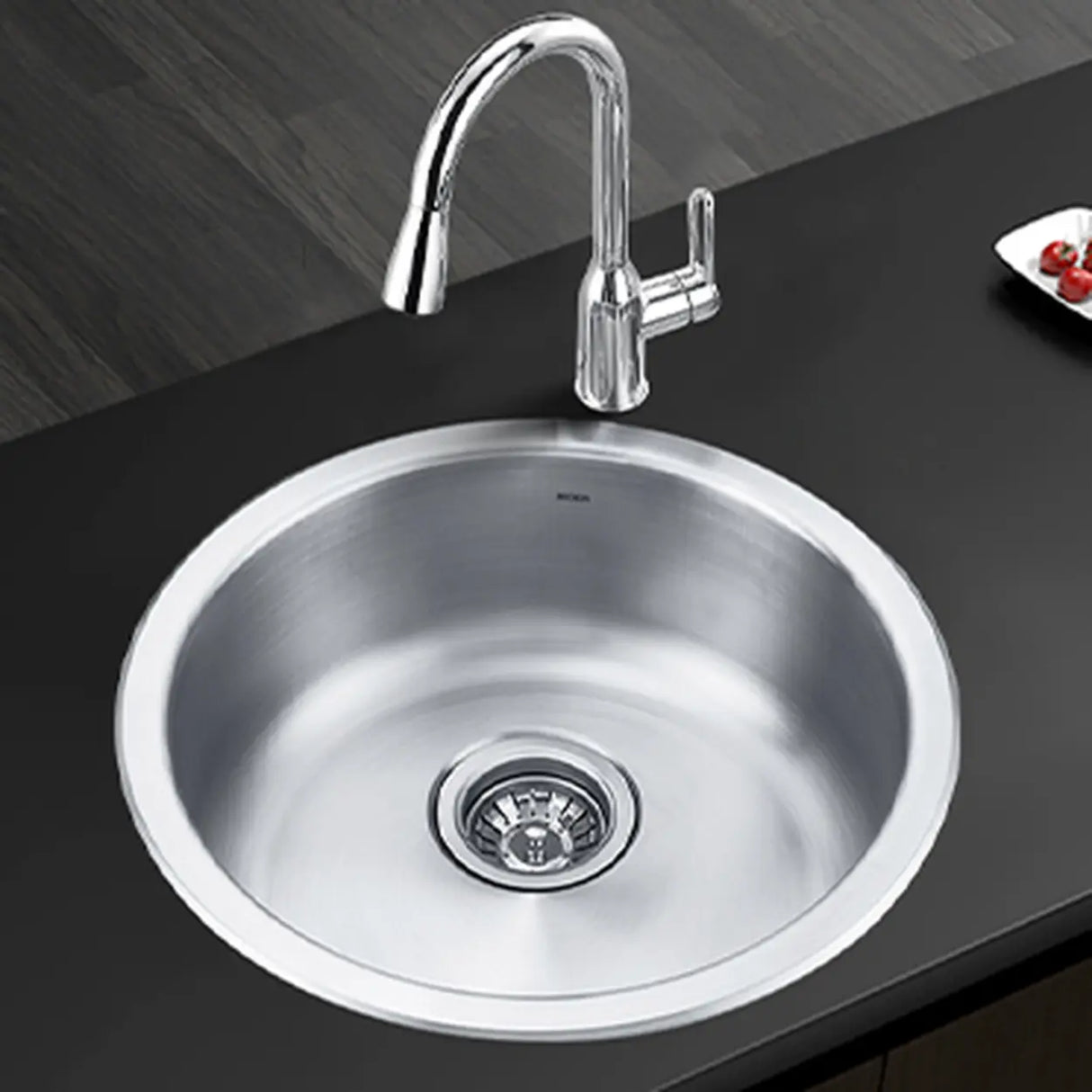 Circular Scratch Resistant Stainless Steel Drop-In Sink Image - 4