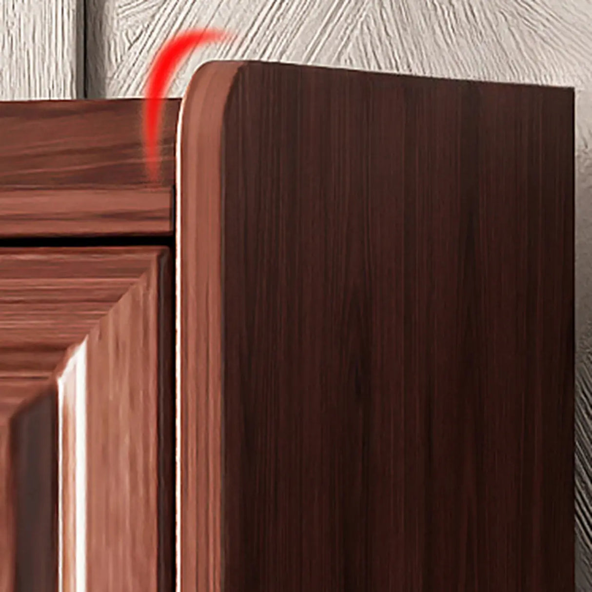 Claasic Wooden Shoe Storage Cabinet Hallway Brown 3 Doors Image - 14