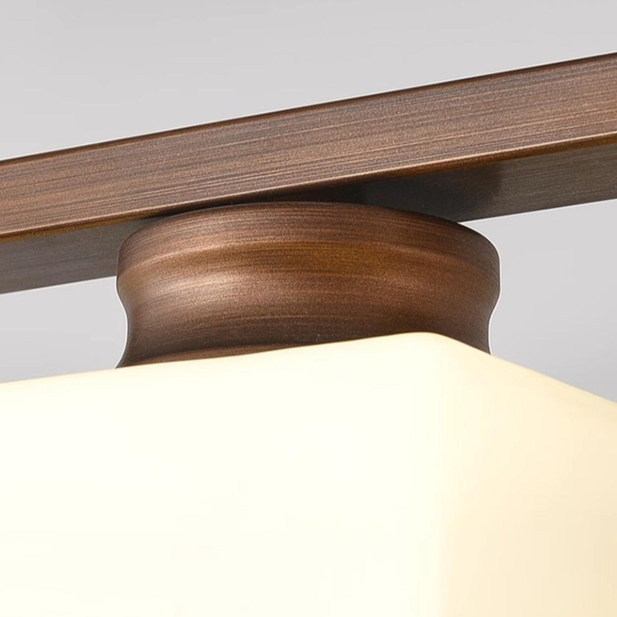 Classic 3-Light Brown Square Island Ceiling Light Image - 15