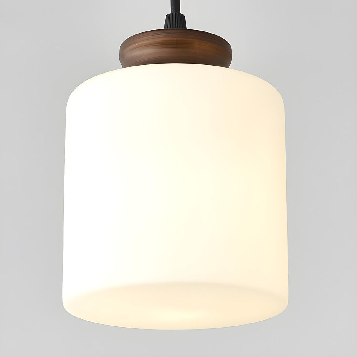 Classic 3-Light Cylinder Brown Island Pendant Light Image - 12