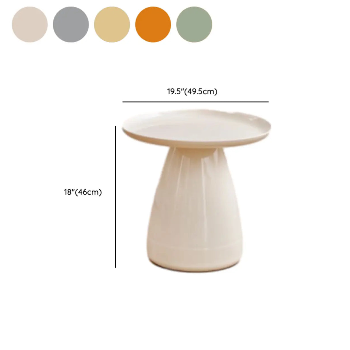 Classic Acrylic Clear Circular Side Table with Stump Base