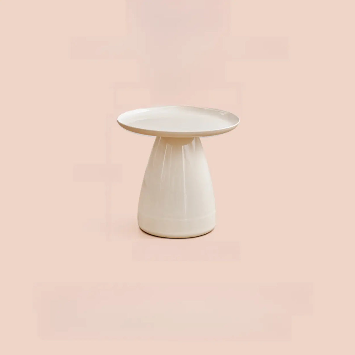 Classic Acrylic Clear Circular Side Table with Stump Base Image - 3