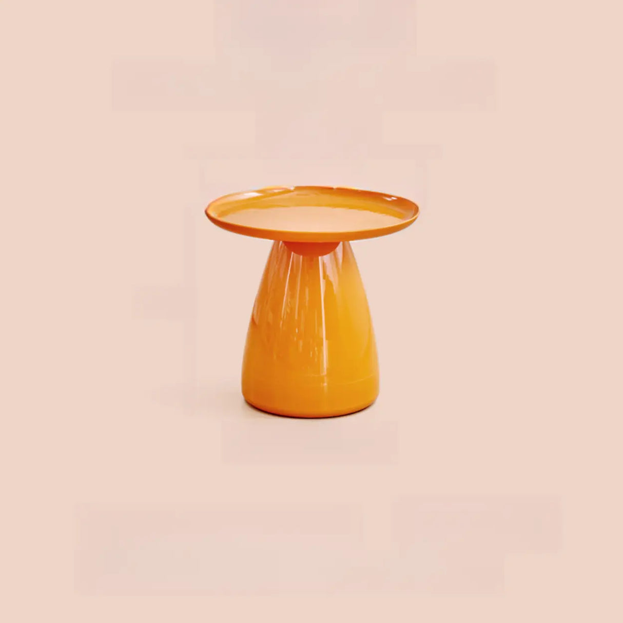 Classic Acrylic Clear Circular Side Table with Stump Base Image - 5