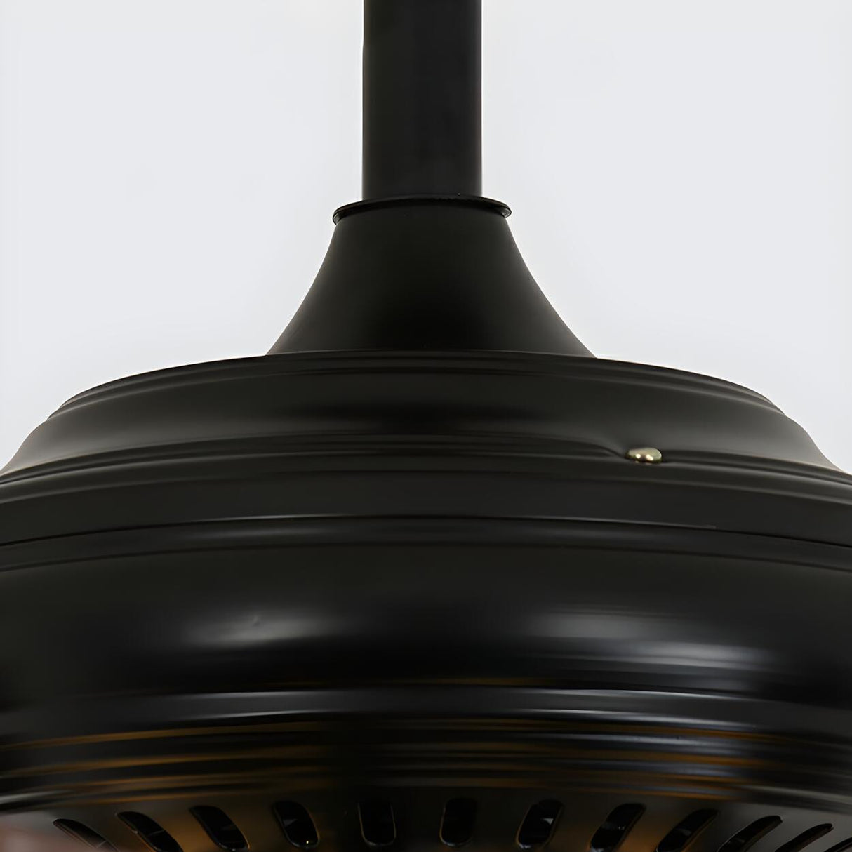 Classic Black 5 Wood Blades Chandelier Fan with Light Image - 9