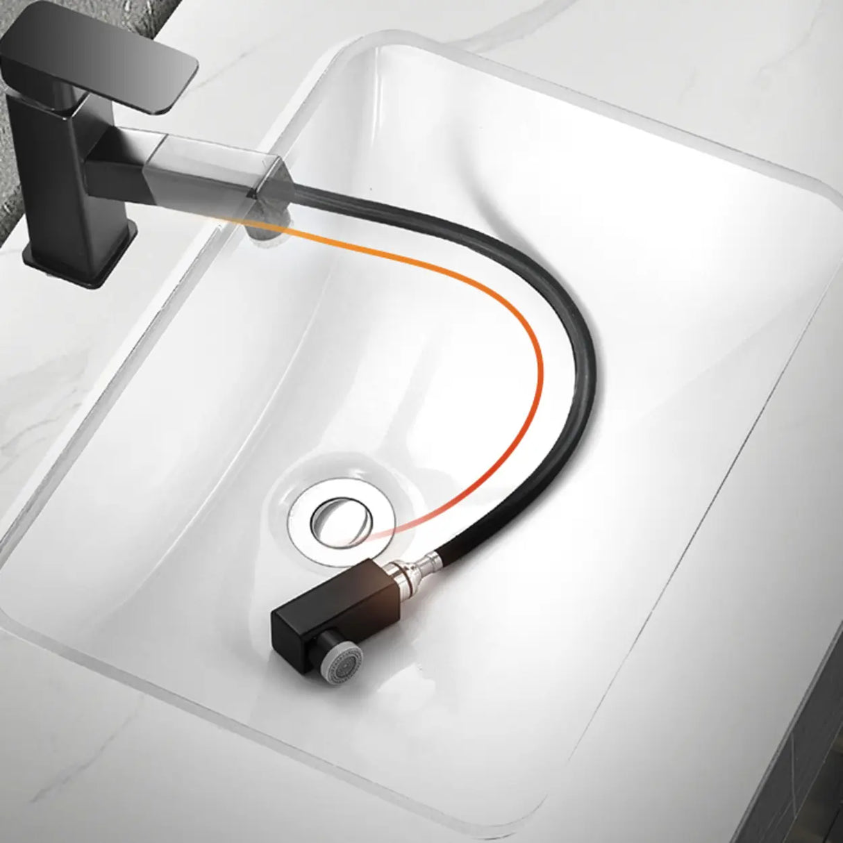 Classic Black Ceramic Single-Sink Wall Mount Bathroom Vanity Image - 7