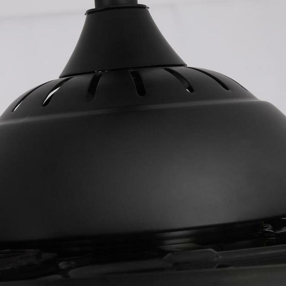 Classic Black Down Rod Cage Standard Ceiling Fan Light Image - 10