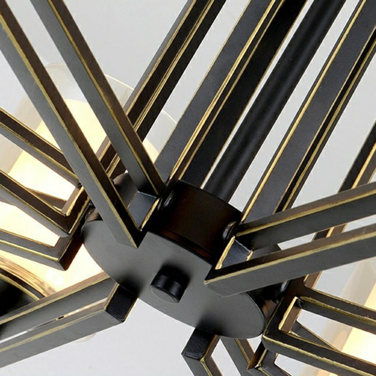 Classic Black Iron Cylinder Chandelier Adjustable Height Image - 12