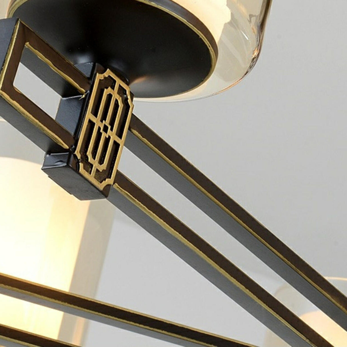 Classic Black Iron Cylinder Chandelier Adjustable Height Image - 13