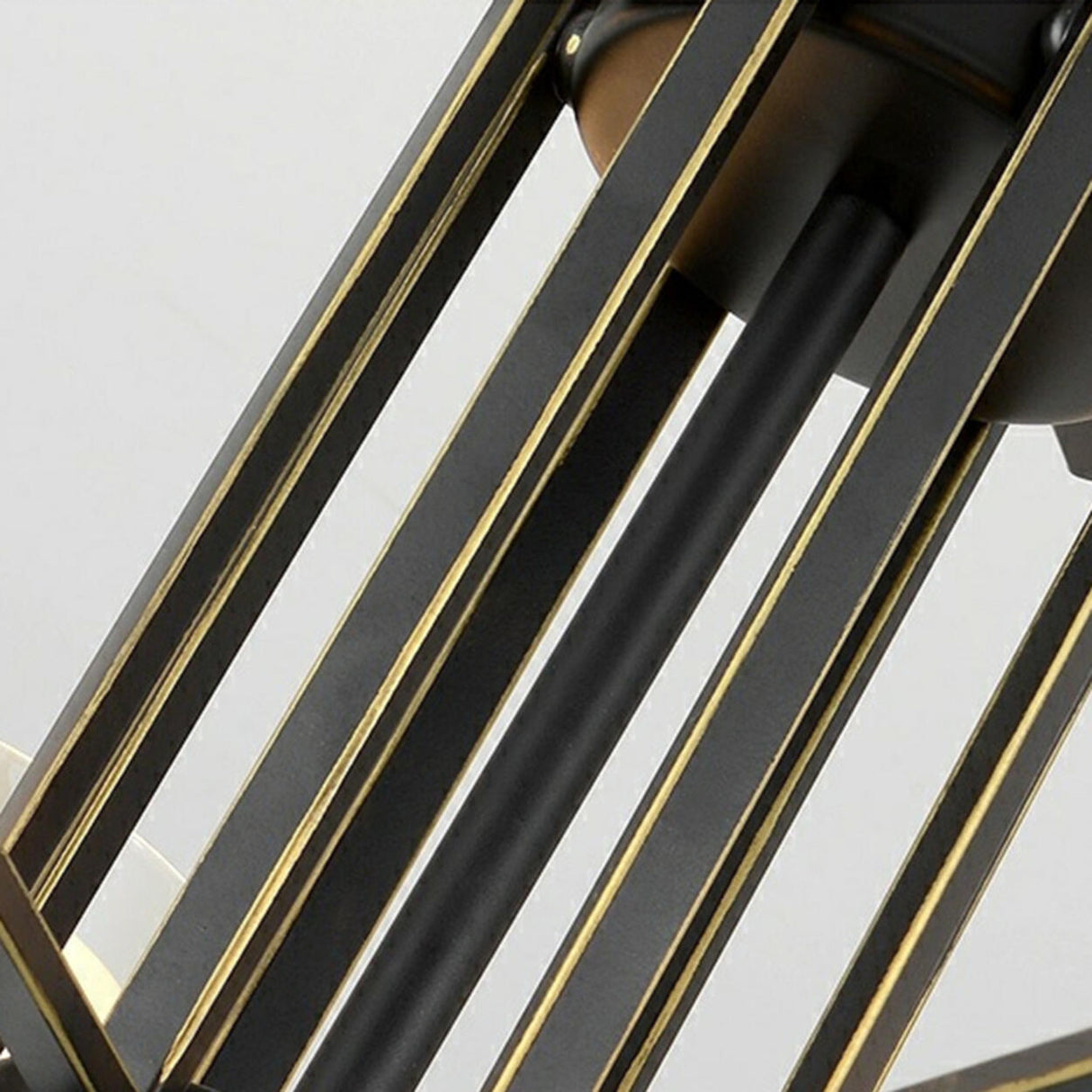 Classic Black Iron Cylinder Chandelier Adjustable Height Image - 14