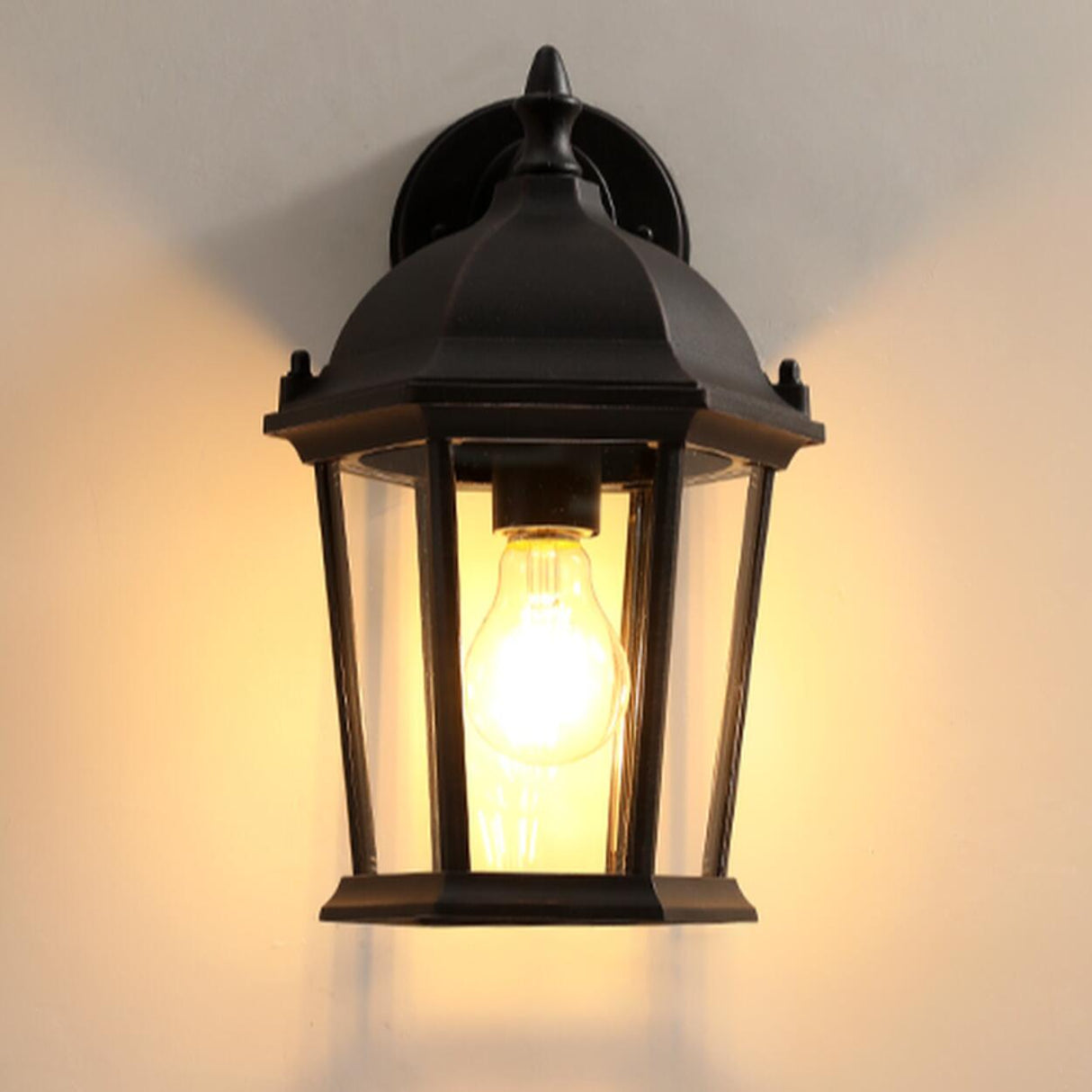 Classic Black Outdoor Wall Lantern Sconce Image - 10