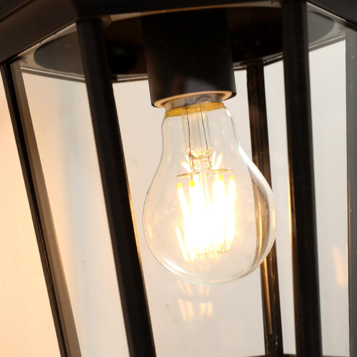 Classic Black Outdoor Wall Lantern Sconce Image - 12