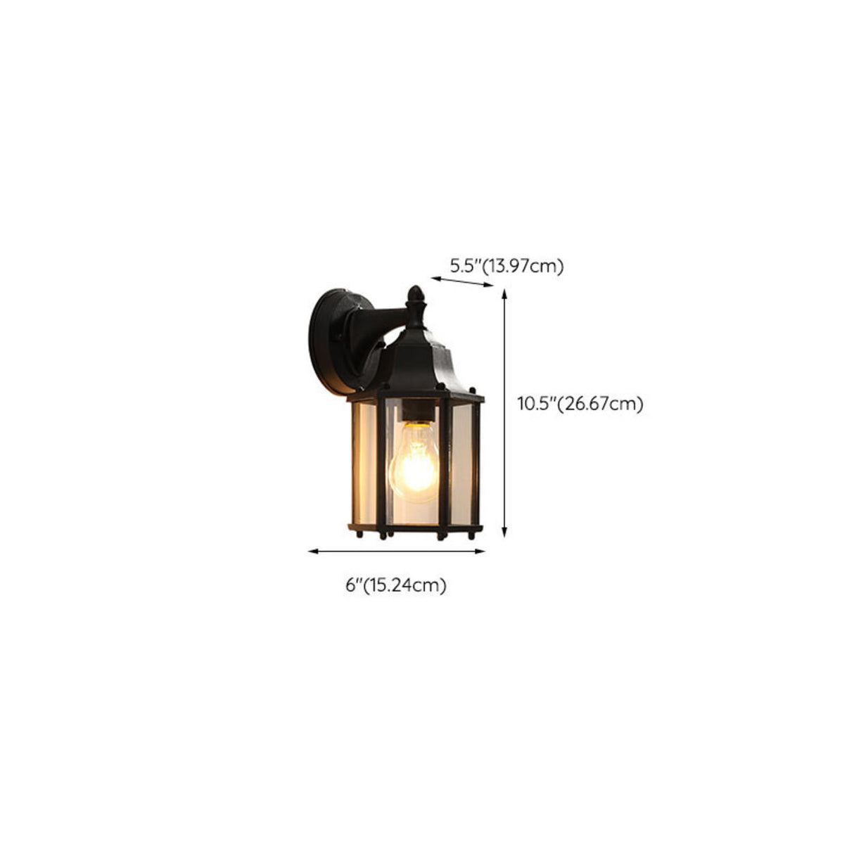 Classic Black Outdoor Wall Lantern Sconce Image - 16