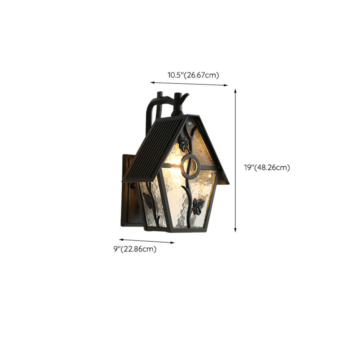 Classic Black Outdoor Wall Lantern Sconce Image - 18