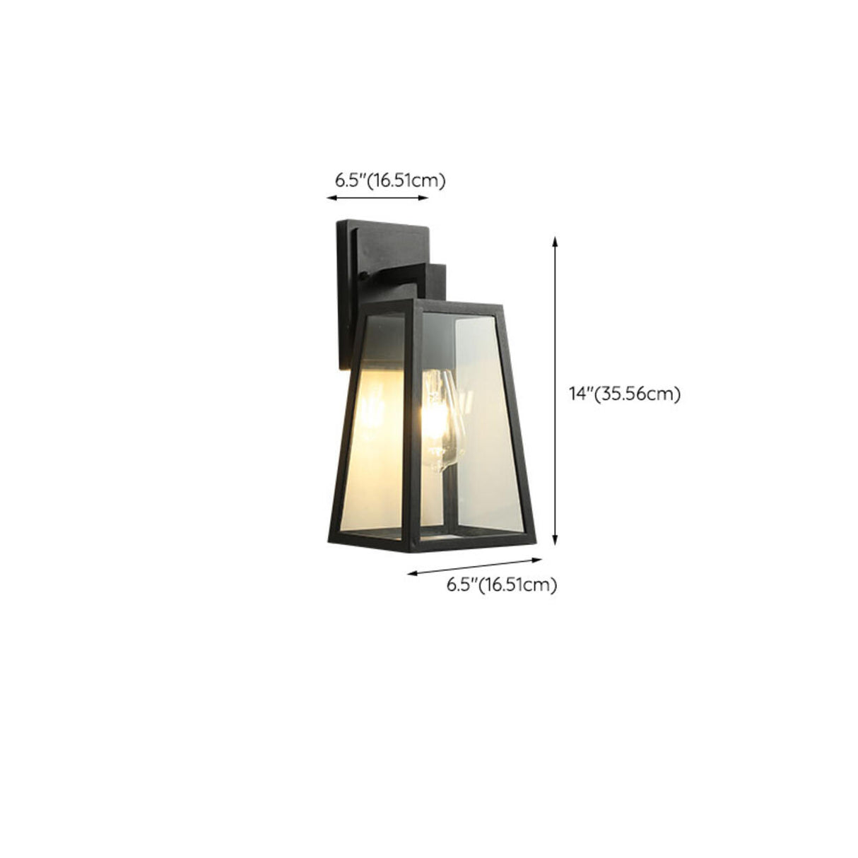 Classic Black Outdoor Wall Lantern Sconce Image - 19