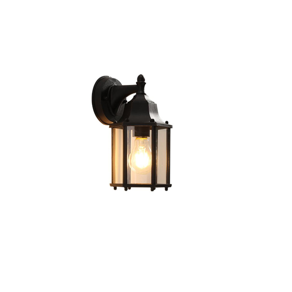 Classic Black Outdoor Wall Lantern Sconce Image - 3