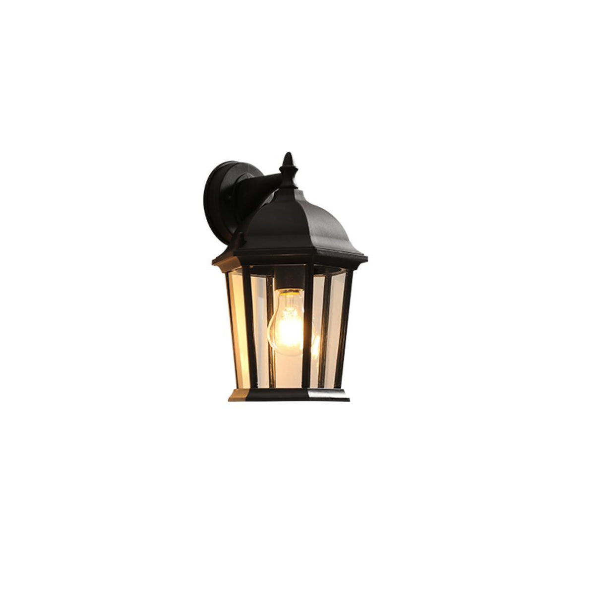 Classic Black Outdoor Wall Lantern Sconce Image - 5