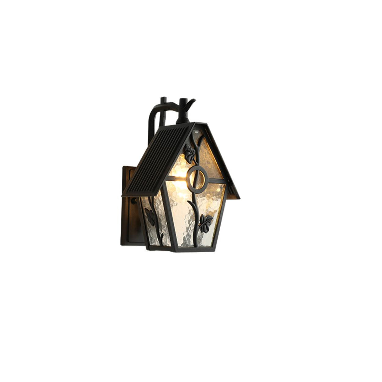 Classic Black Outdoor Wall Lantern Sconce Image - 7