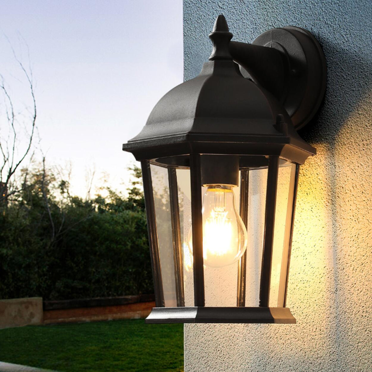 Classic Black Outdoor Wall Lantern Sconce Image - 8