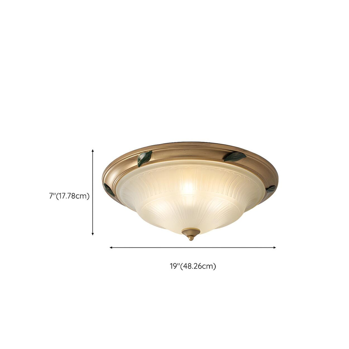 Classic Bowl-Shaped Gold Flush Mount Ceiling Light