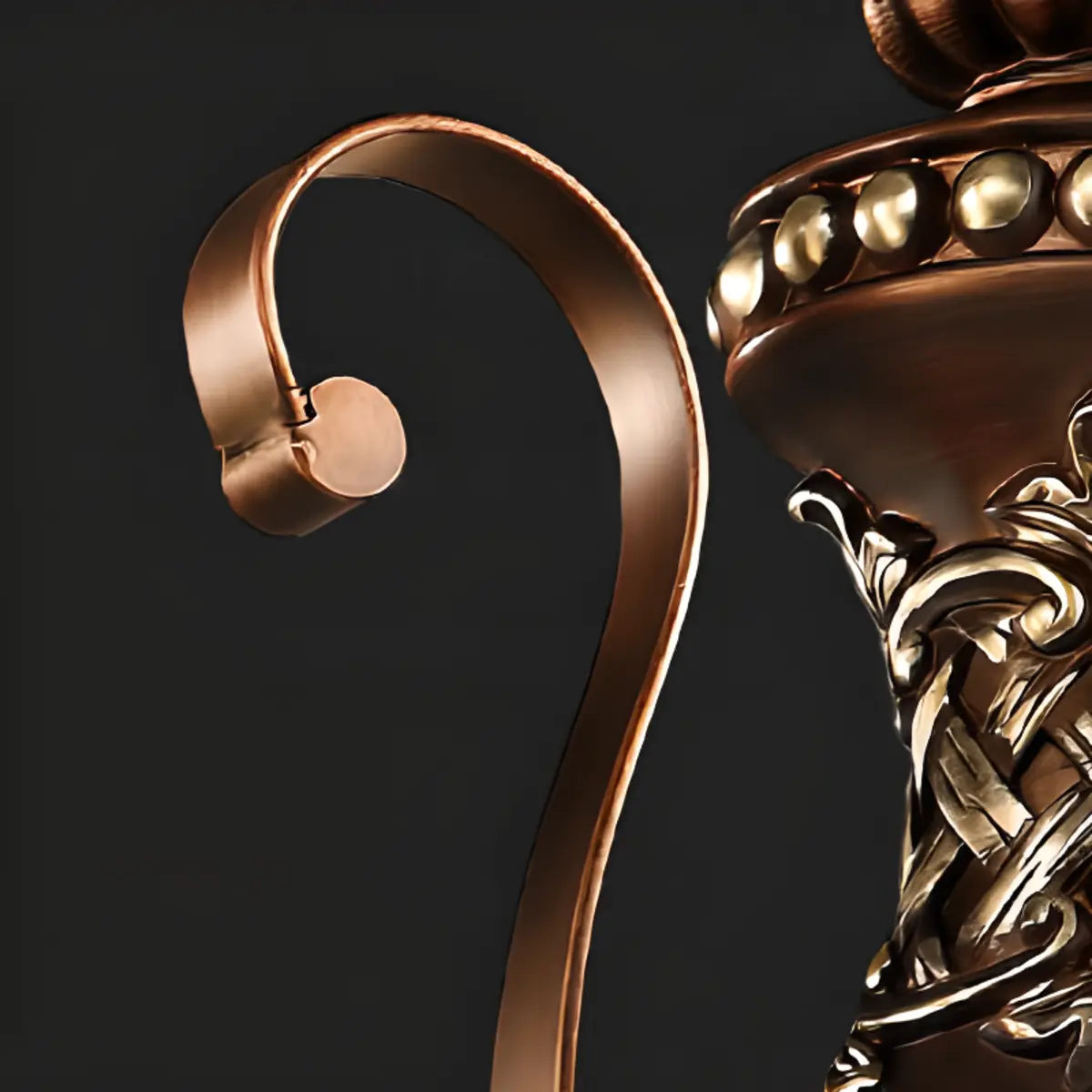 Classic Bronze Bell Matte White Glass Chandelier Image - 18