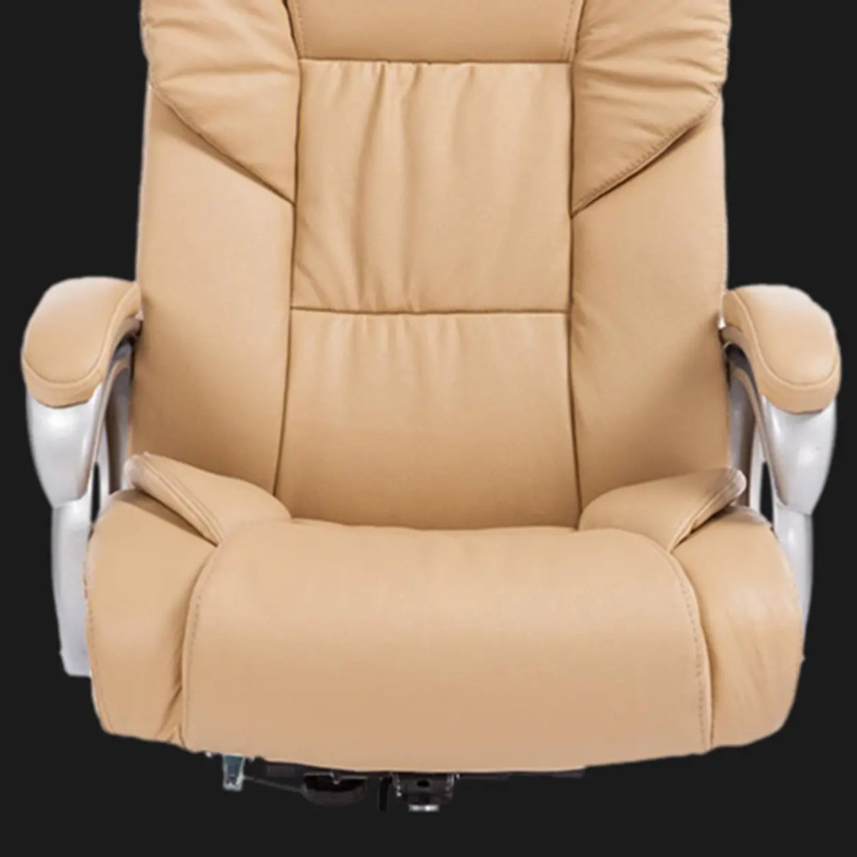 Classic Ergonomic Leather Tan Adjustable Office Chair Image - 4