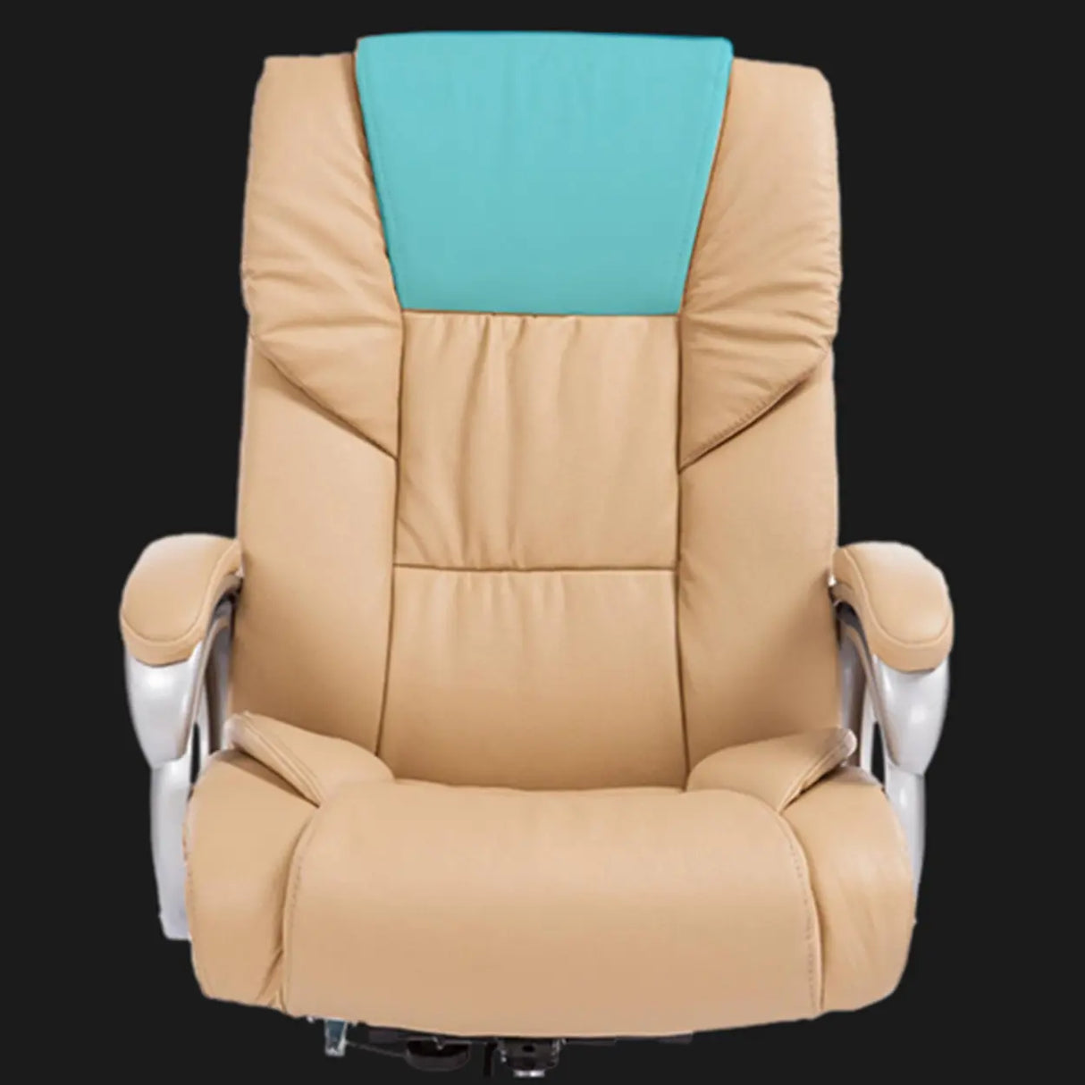 Classic Ergonomic Leather Tan Adjustable Office Chair Image - 7