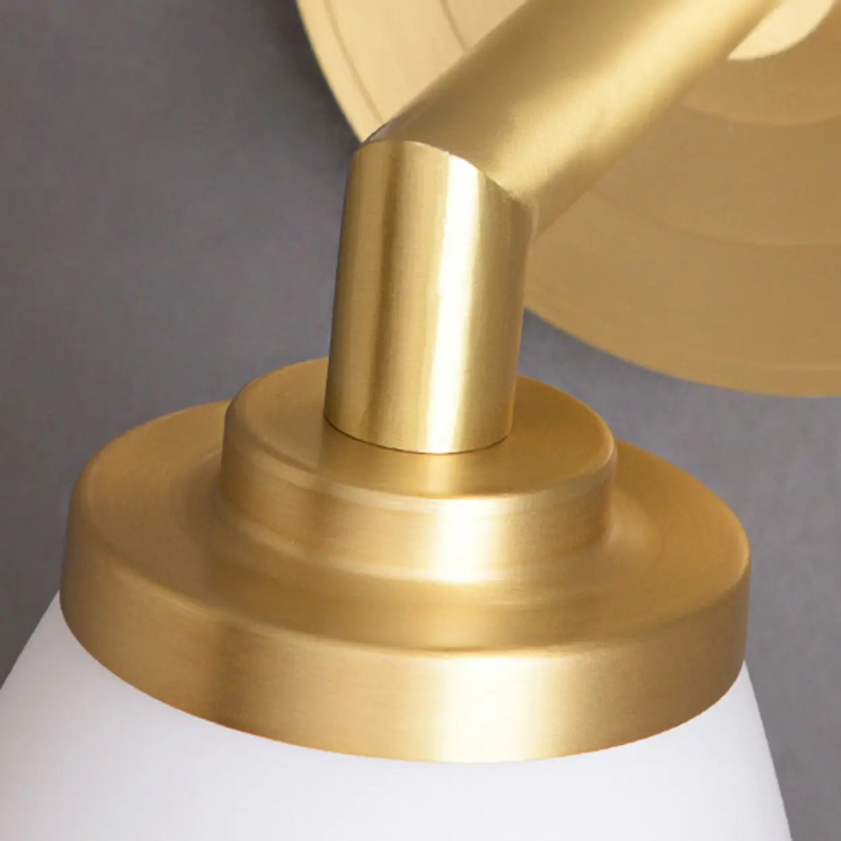 Classic Gold and Frosted Glass Vanity Light Image - 12