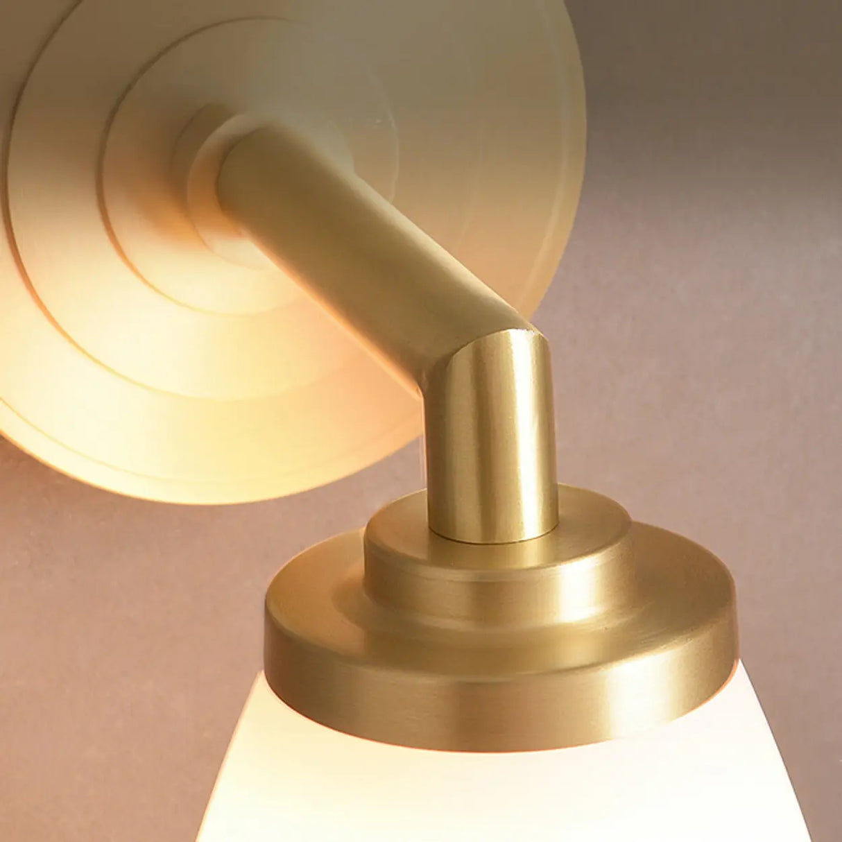 Classic Gold and Frosted Glass Vanity Light Image - 14