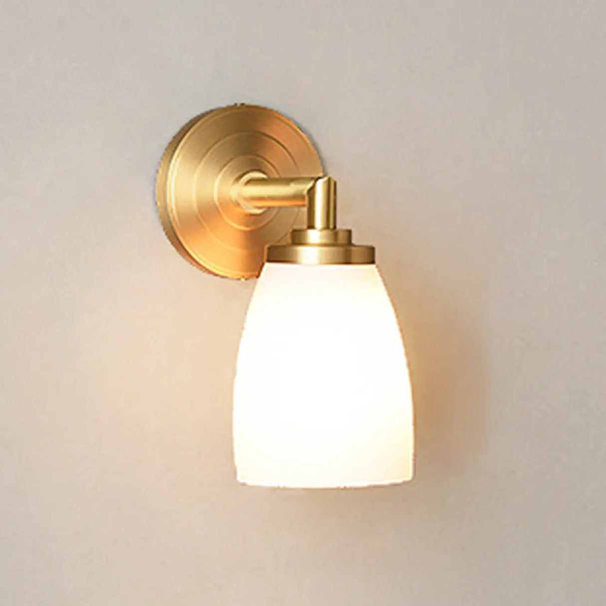 Classic Gold and Frosted Glass Vanity Light Image - 6