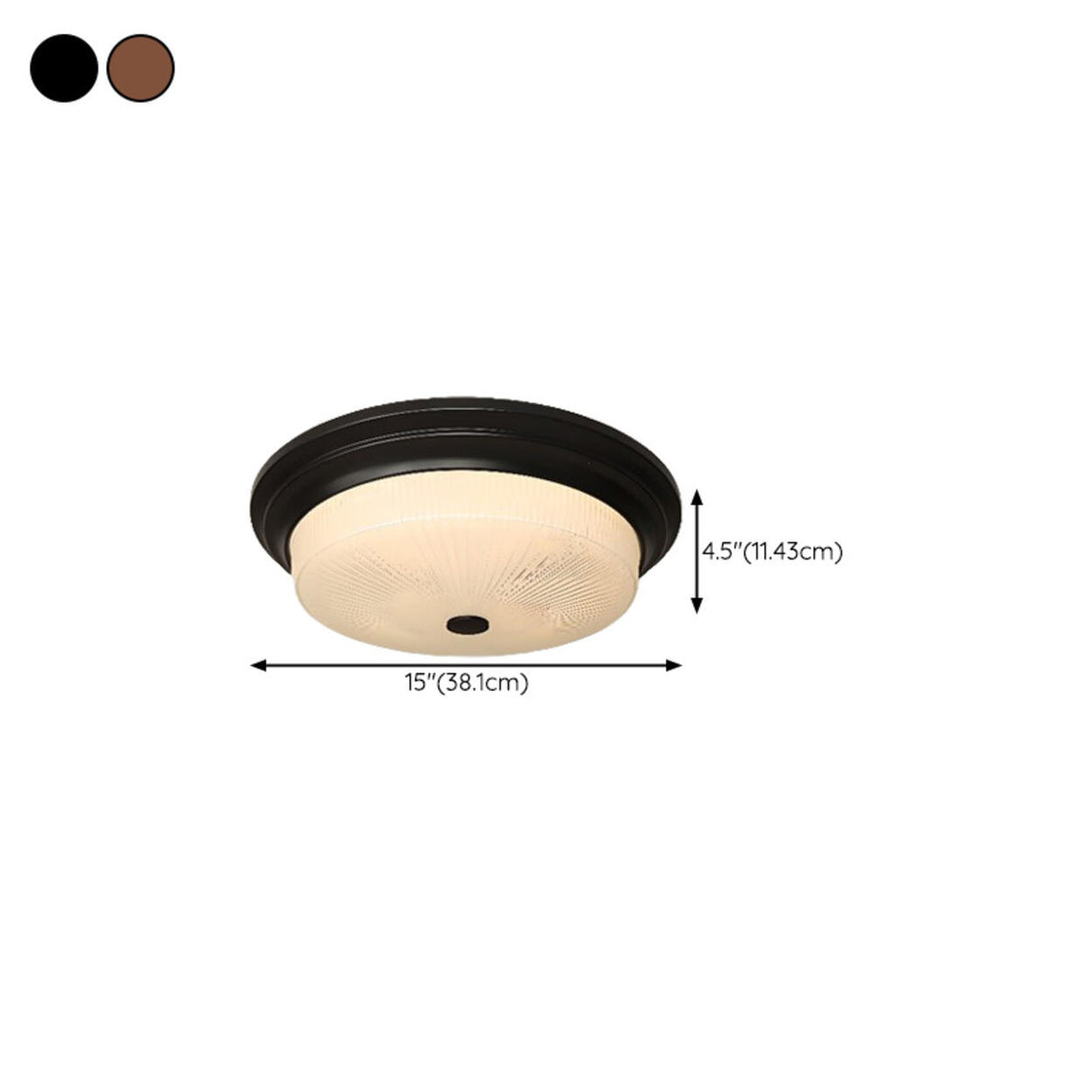 Classic Gold Glass Round LED Flush Mount Ceiling Light
