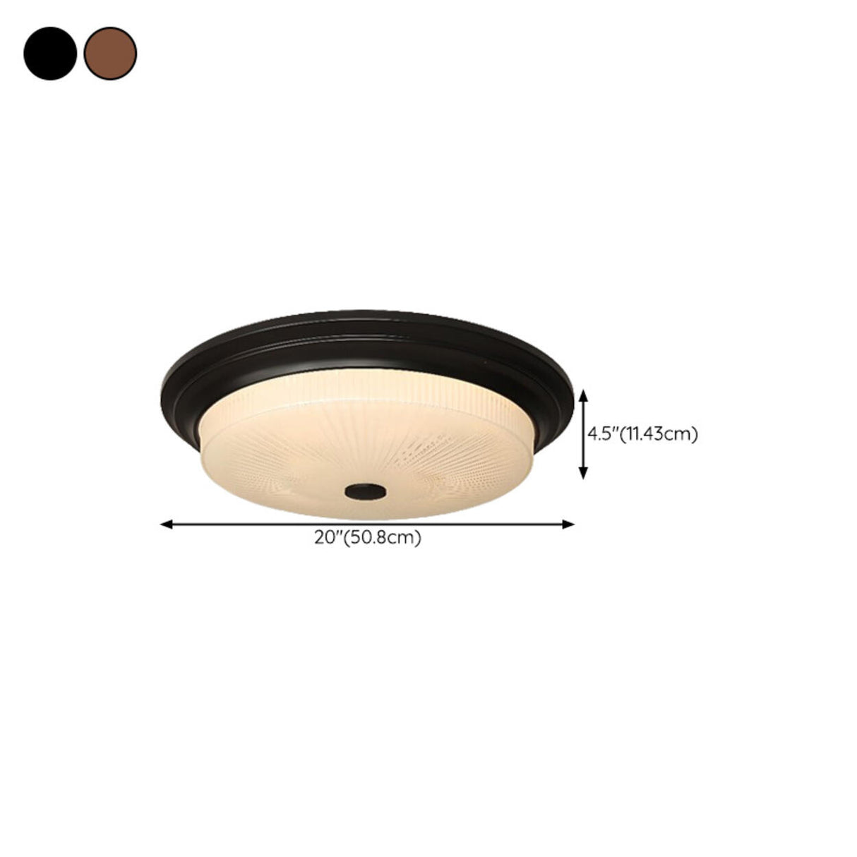 Classic Gold Glass Round LED Flush Mount Ceiling Light Image - 14
