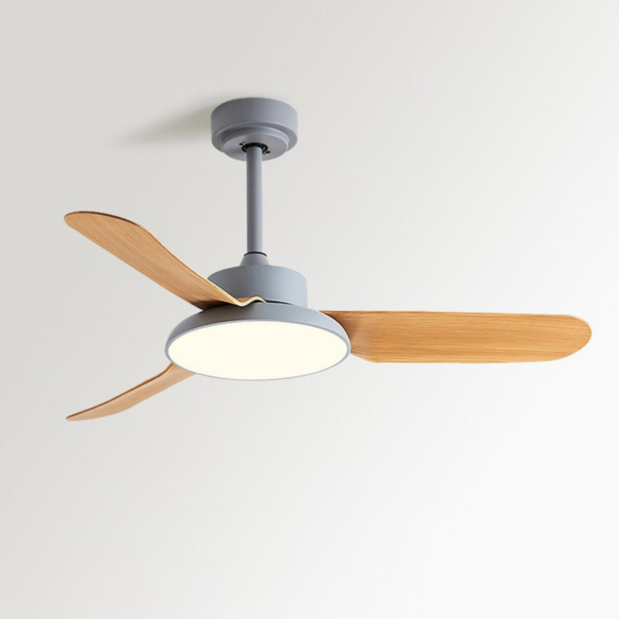 Classic Living Room 3 Blade Wood Ceiling Fan with Light Image - 10
