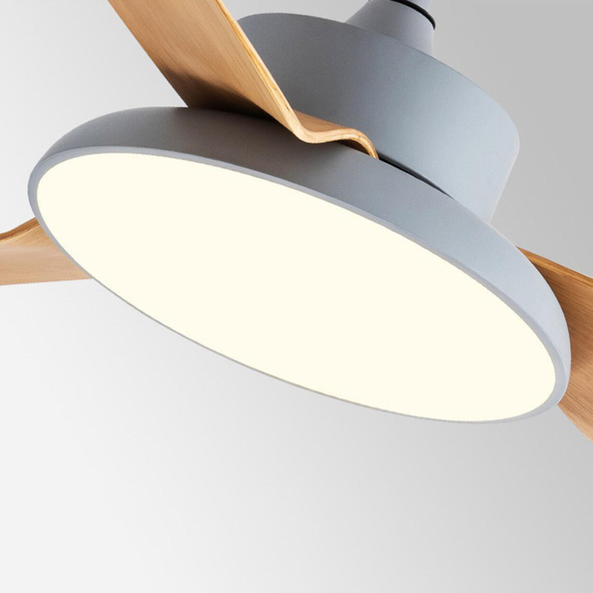 Classic Living Room 3 Blade Wood Ceiling Fan with Light Image - 12