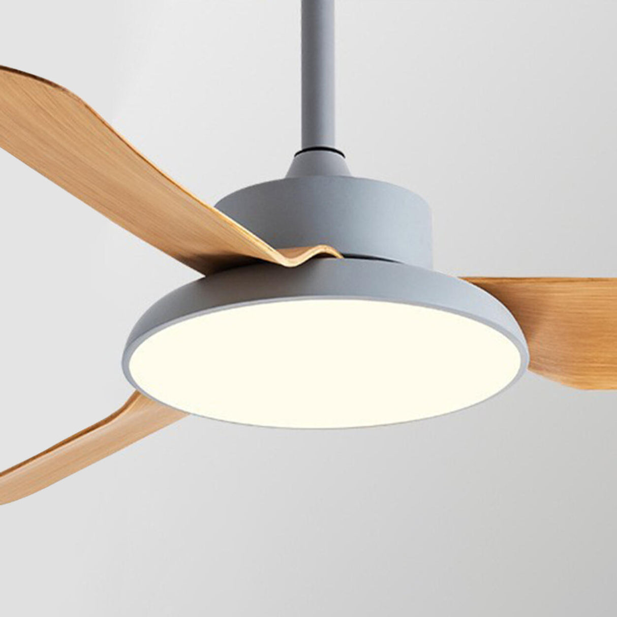 Classic Living Room 3 Blade Wood Ceiling Fan with Light Image - 14