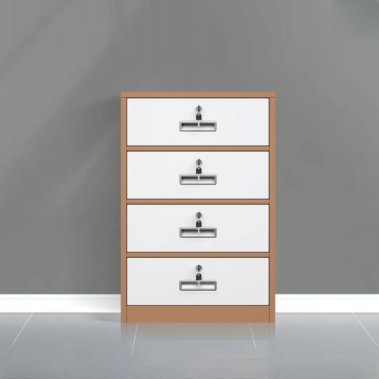 Classic Lockable Drawers Vertical Metal Filing Cabinet Image - 10