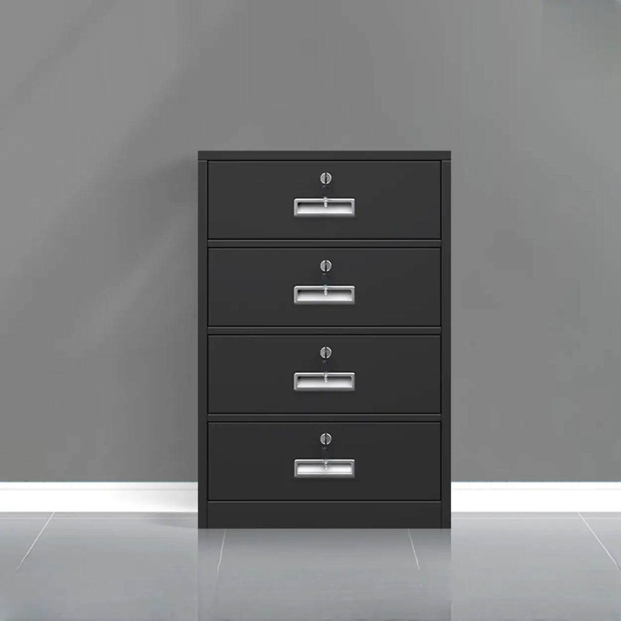 Classic Lockable Drawers Vertical Metal Filing Cabinet Image - 15