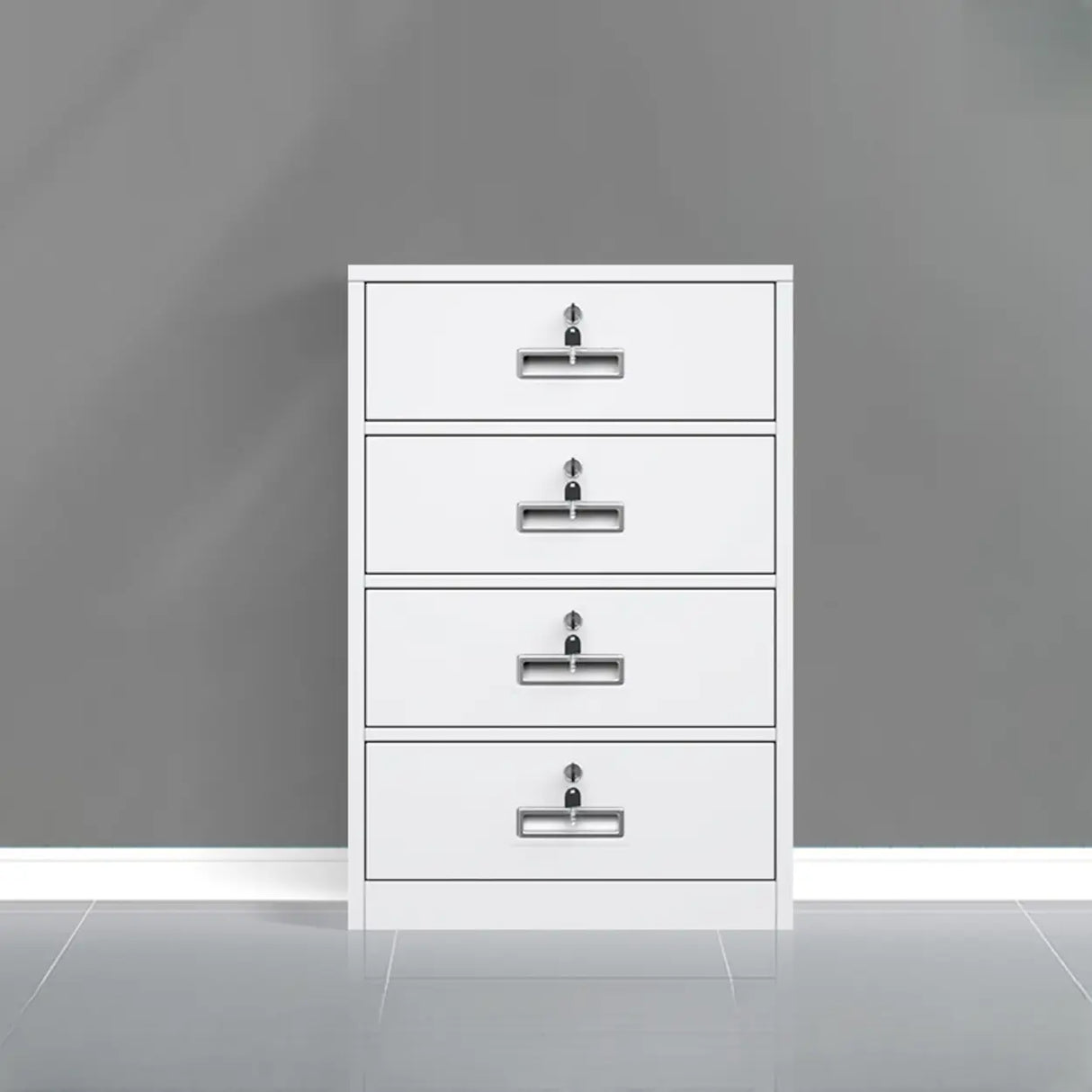 Classic Lockable Drawers Vertical Metal Filing Cabinet Image - 16