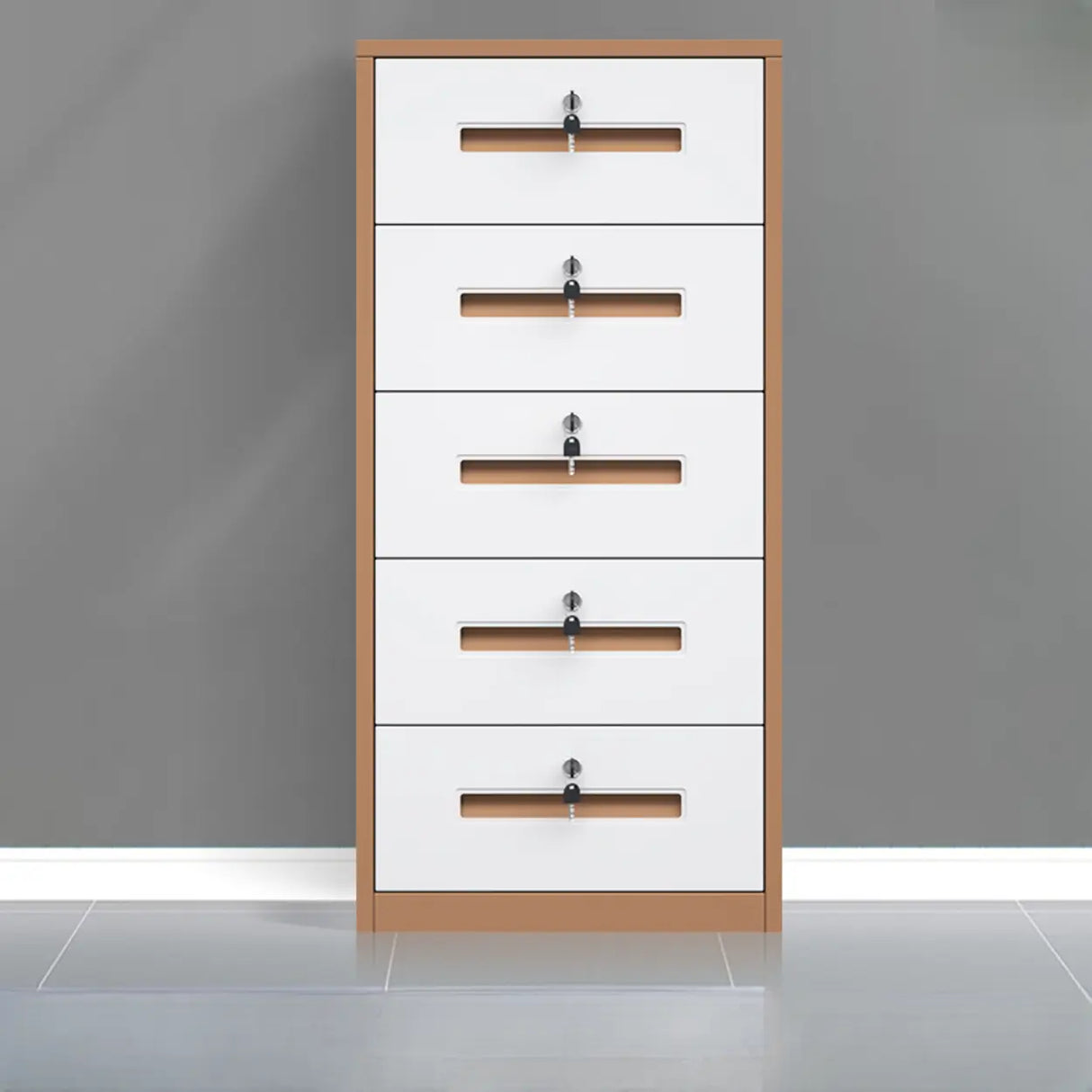 Classic Lockable Drawers Vertical Metal Filing Cabinet Image - 18