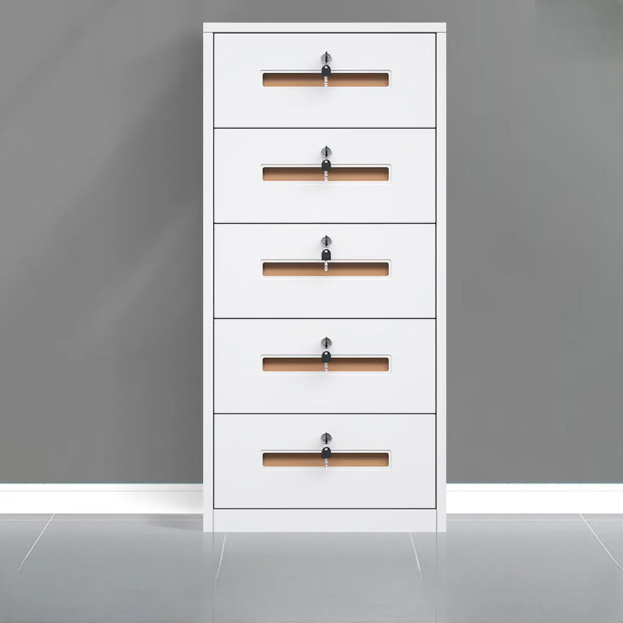 Classic Lockable Drawers Vertical Metal Filing Cabinet Image - 20